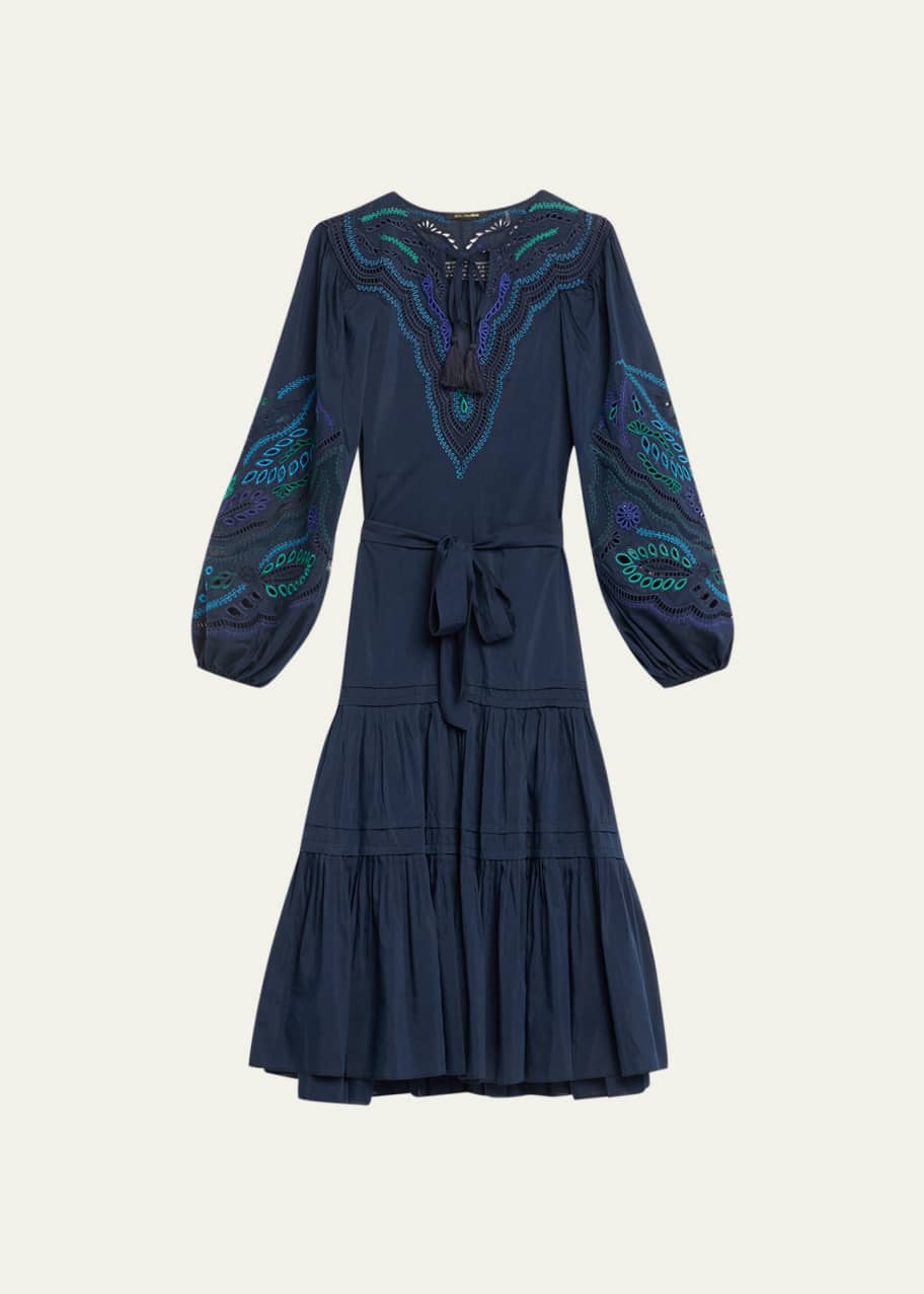 knee length dresses for ladies Black Chiffon Blouson Midi Dress With Flutter Sleeves