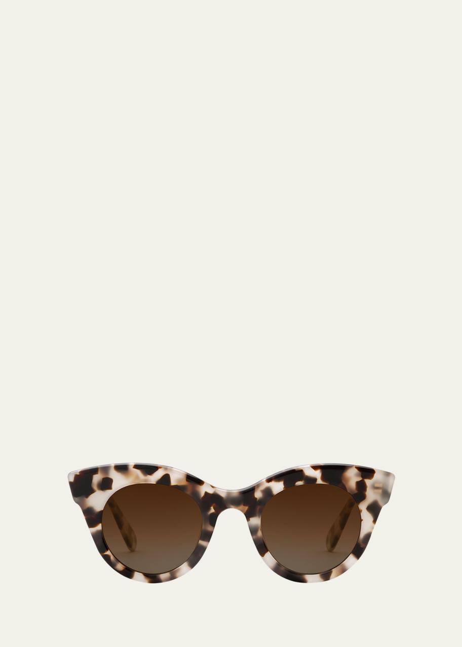 KREWE Olivia Patterned Acetate Cat-Eye Sunglasses - Bergdorf  display picture 2