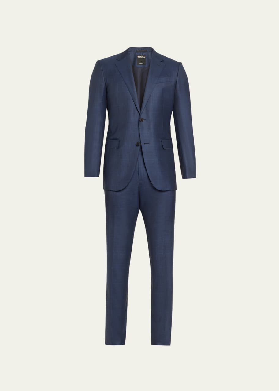 Image 1 of 1: Men's 15milmil15 Micro-Plaid Suit