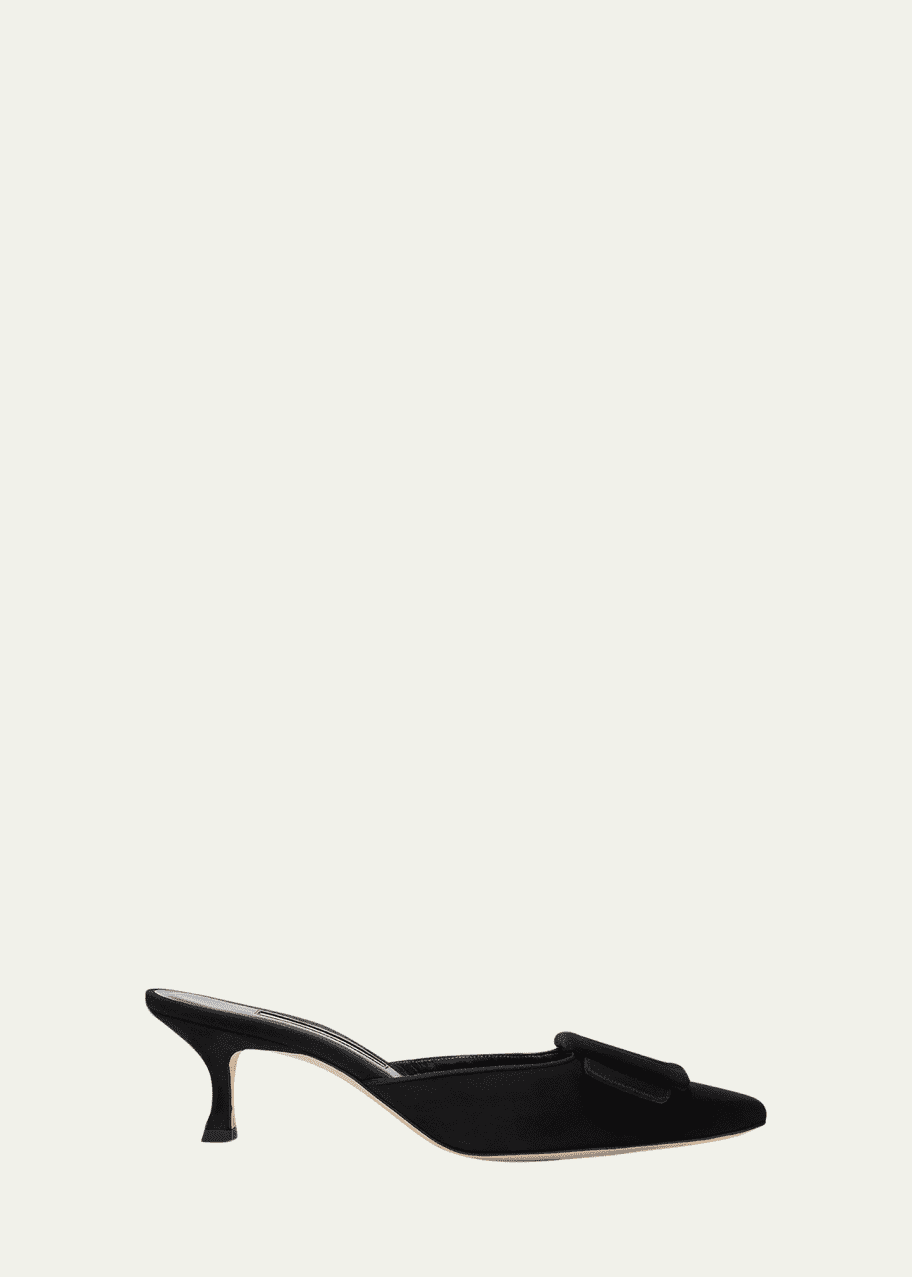 Image 1 of 1: Maysale Suede Buckle Mules