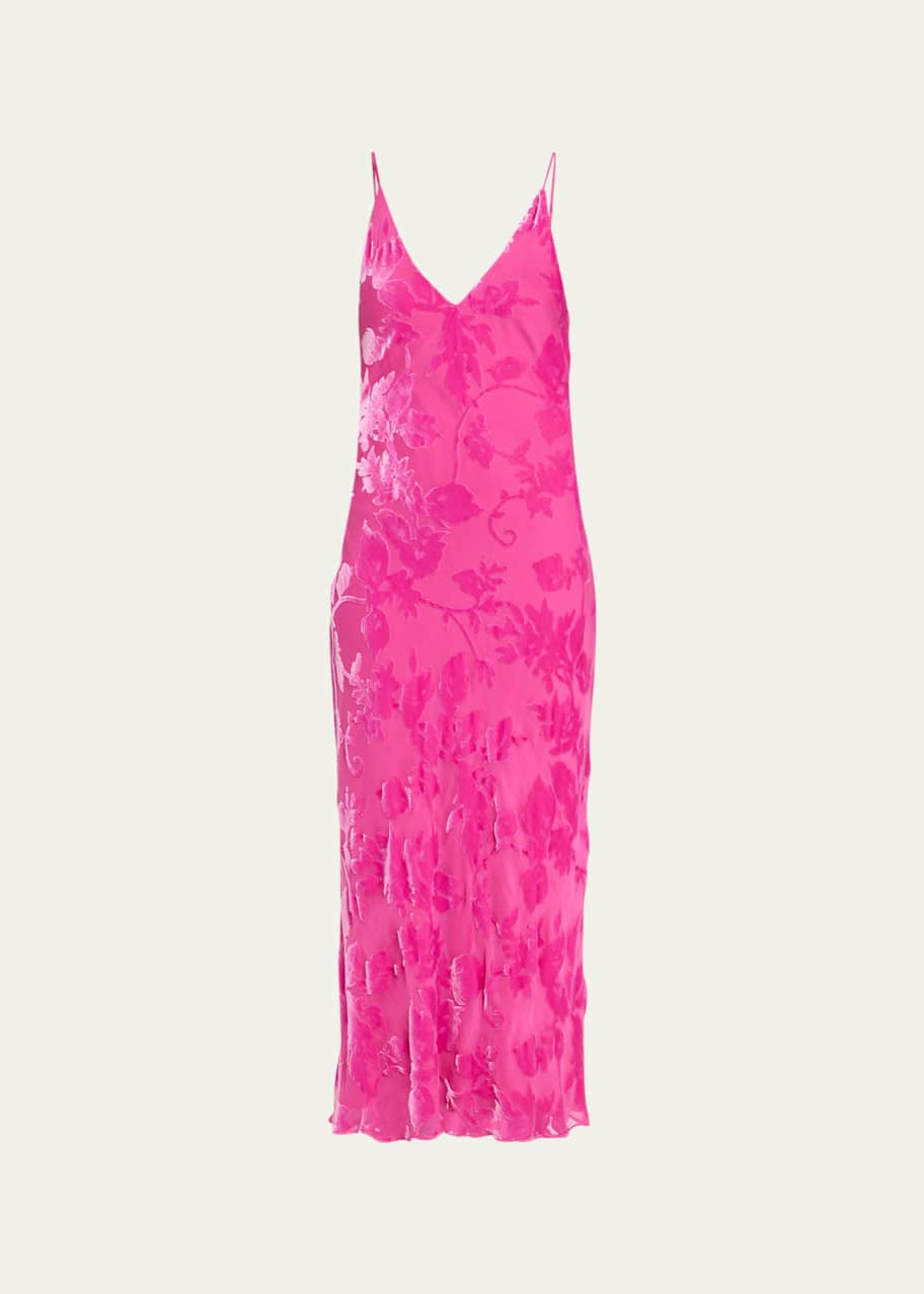 Image 1 of 1: Sleeveless Burnout Velvet Nightgown