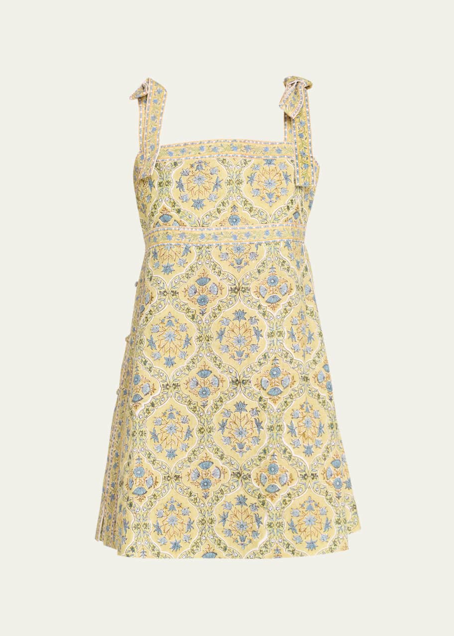 Hannah Artwear Niva Tie-Shoulder Linen Mini Dress - Bergdorf Goodman