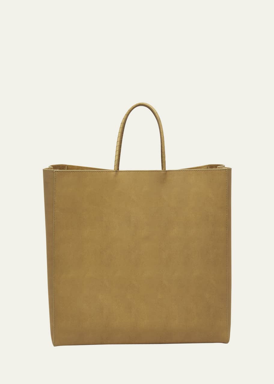 Bottega Veneta Medium Raw Paper Leather Top-Handle Bag - Bergdorf