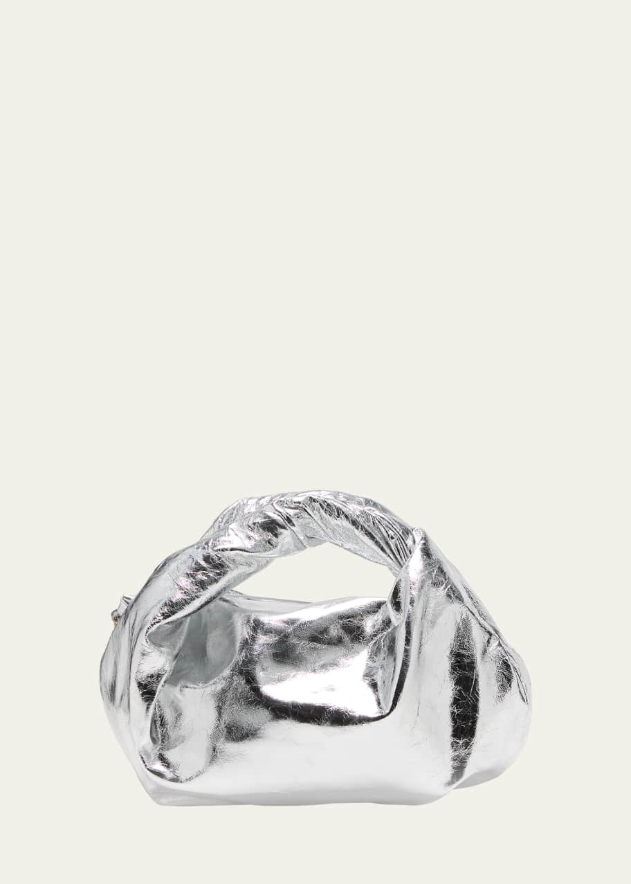Image 1 of 1: Twister Small Metallic Top-Handle Bag