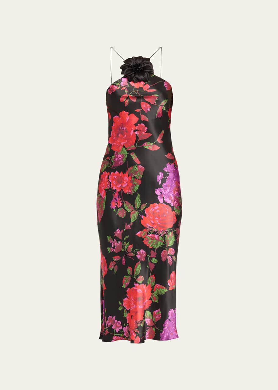 rodarte pink floral dress Pink Daisy Printed Silk Dress