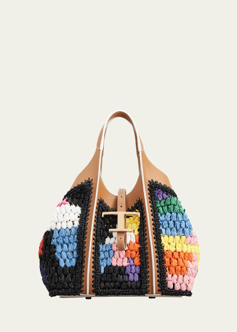 ハンドバッグ TOD'S MINI T-TIMELESS SHOPPING BAG Woman BROWN T Timeless Shopping Bag in Leather Mini