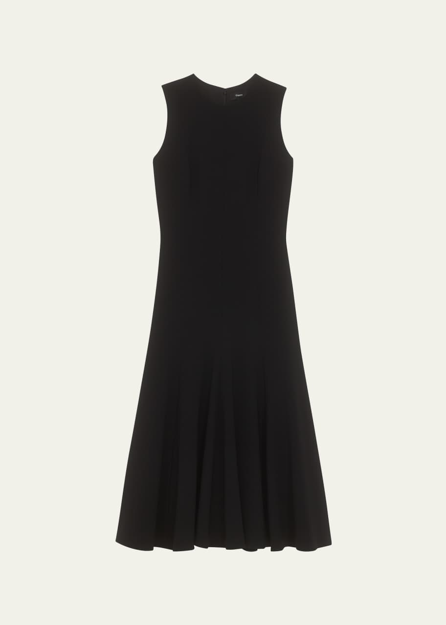 Theory Seamed Admiral Crepe Sleeveless Midi Dress - Bergdorf Goodman