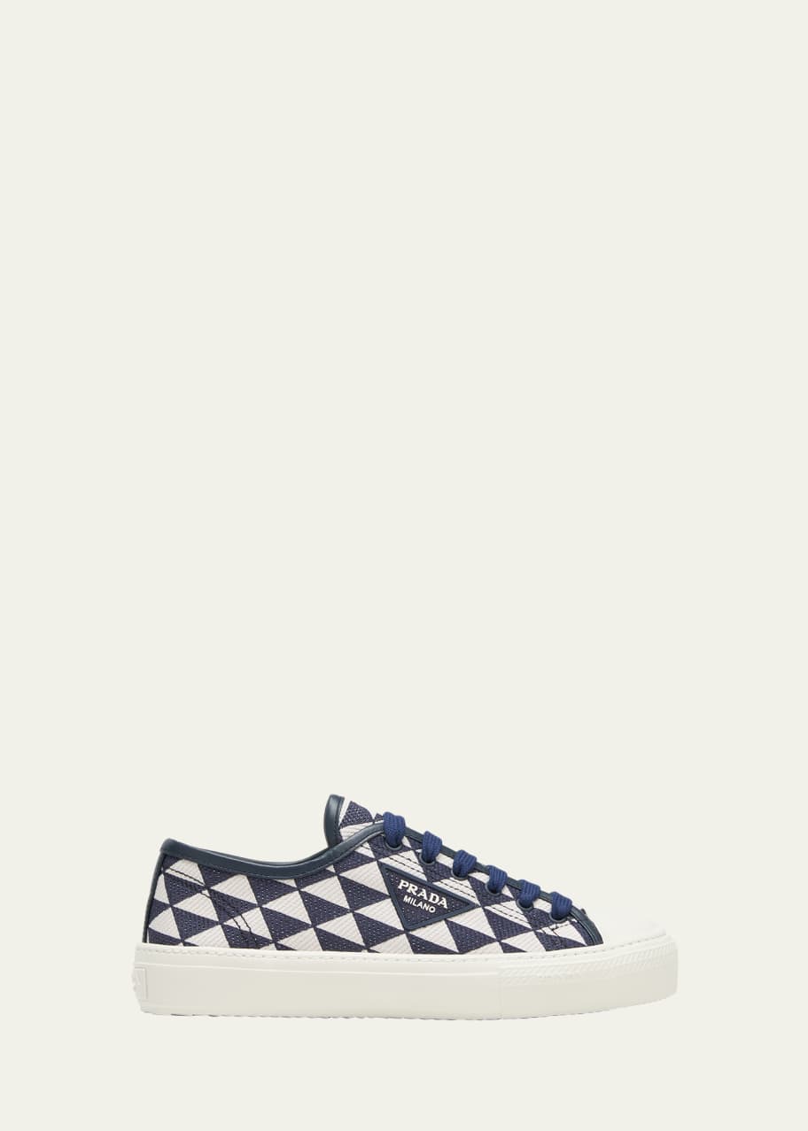 Image 1 of 1: Triangle Jacquard Low-Top Sneakers
