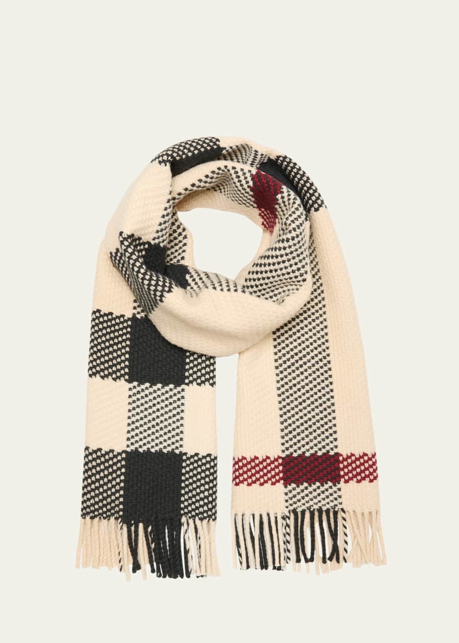 Burberry check wool scarf hotsell