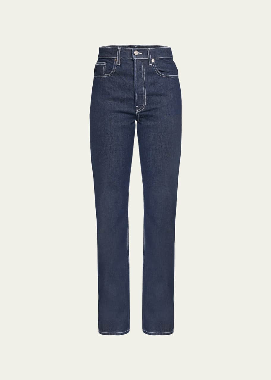 Image 1 of 1: High Rise Straight Jeans