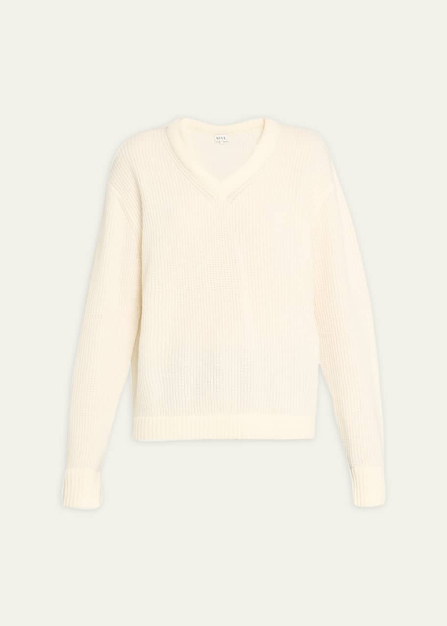 The Blythe Wool Cashmere V Neck Sweater