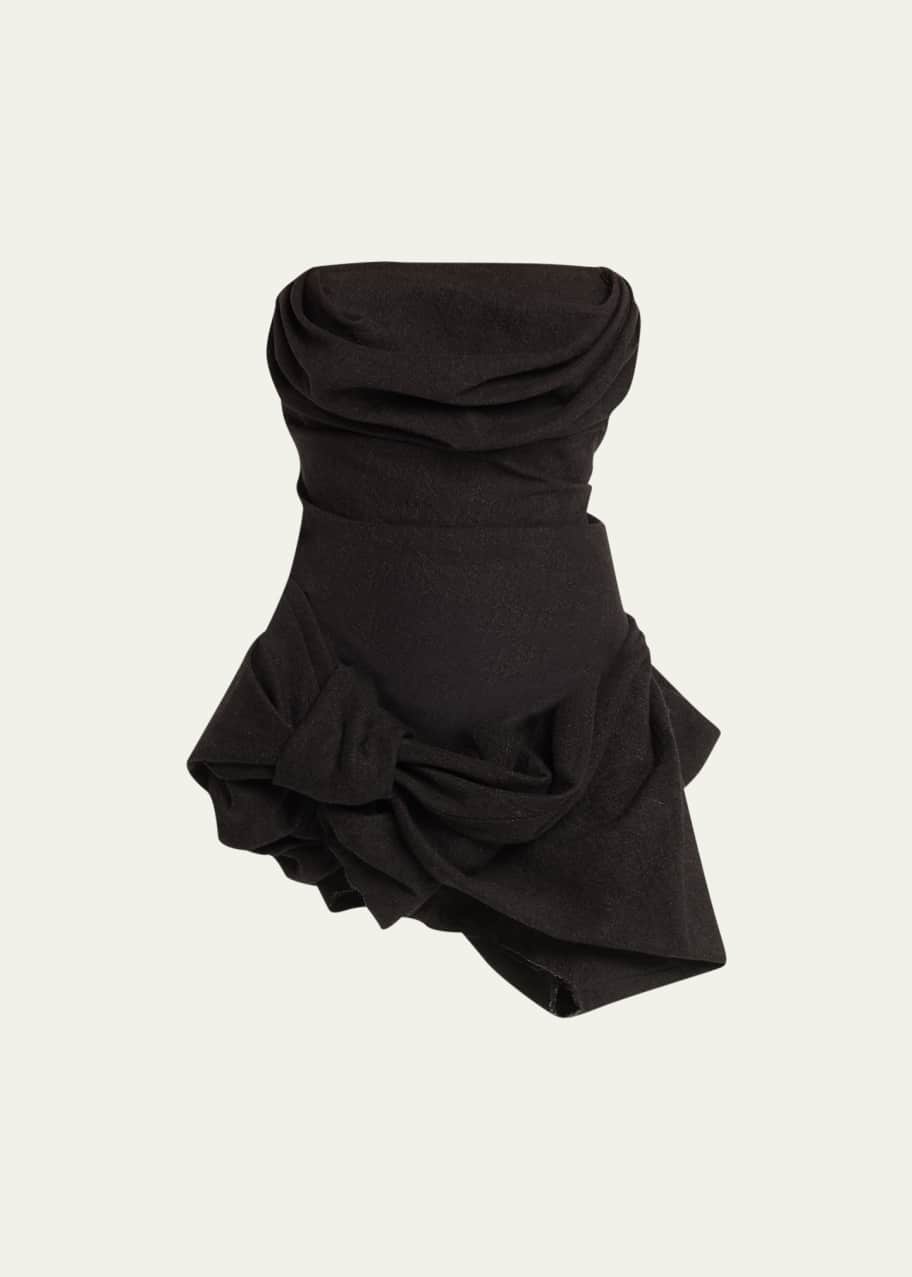 Marc Jacobs Runway Bustier Linen Wool Strapless Mini Dress with Scarf -  Bergdorf Goodman