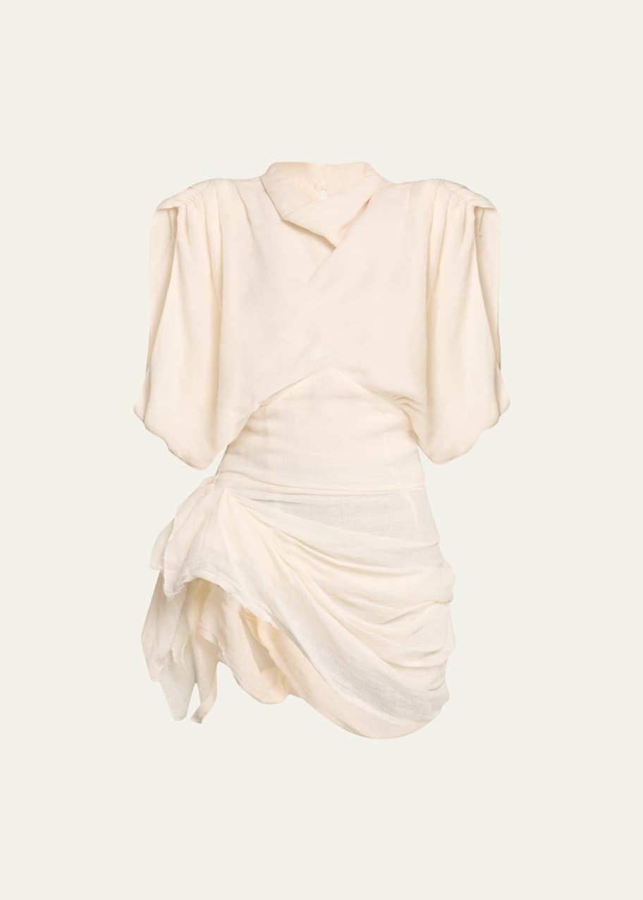 Marc Jacobs Runway Structural Linen Gauze Mini Dress - Bergdorf Goodman