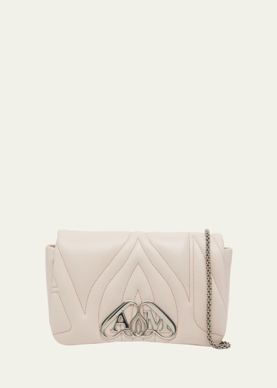 Image 1 of 1: The Seal Mini Leather Crossbody Bag