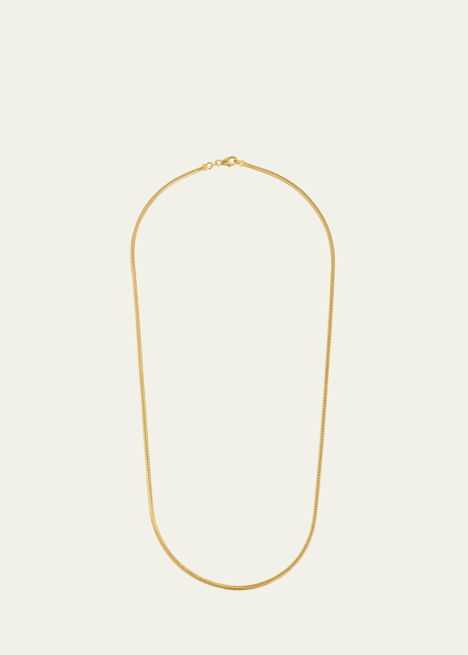 Image 1 of 1: Men's 14K Yellow Gold Thick Snake Chain Necklace, 24"L