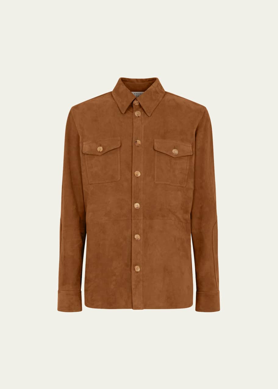 Image 1 of 1: Men's Lucas Suede Overshirt