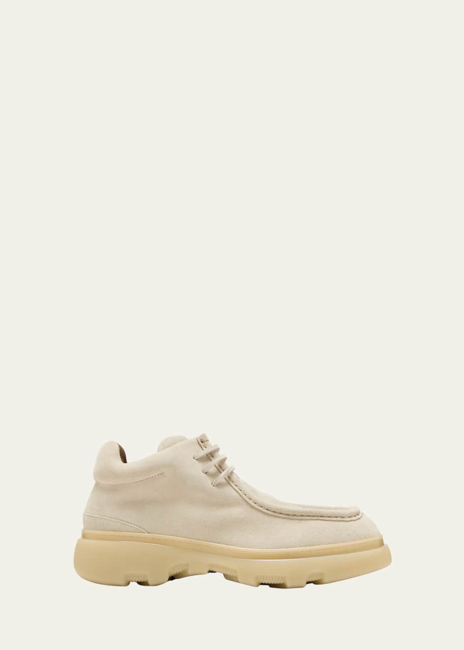 Image 1 of 1: Men's Suede Creeper Mid Lace-Up Shoes