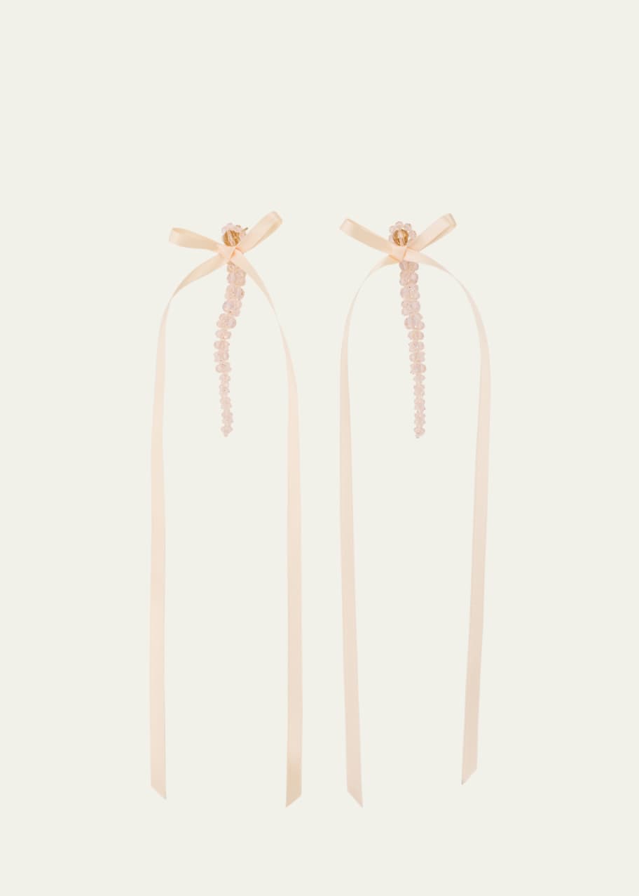 Image 1 of 1: Bow Ribbon Drip Earrings