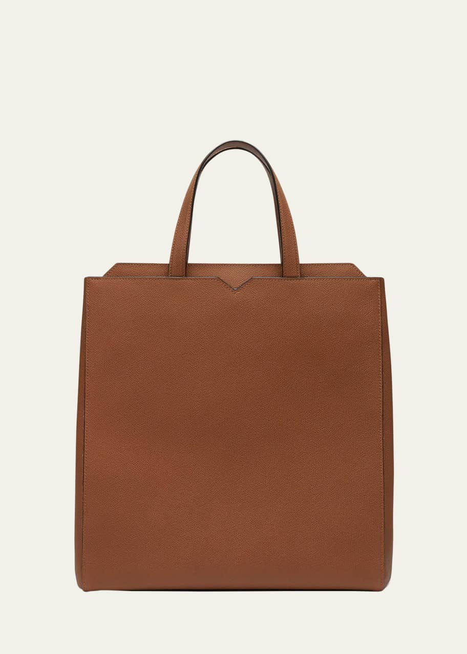 Image 1 of 1: Men's V-Line Calfksin Tote Bag