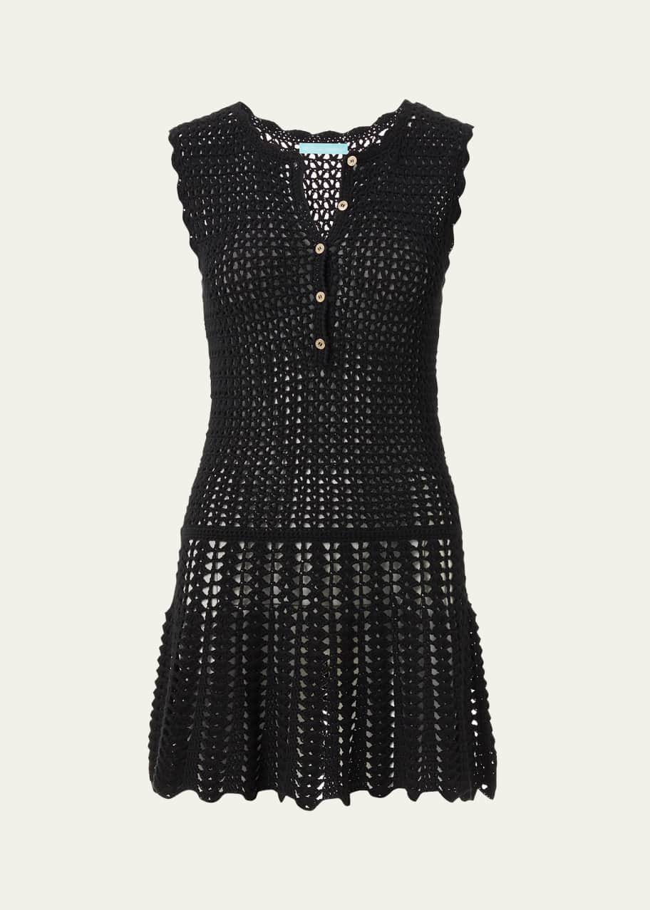 Melissa Odabash Rose Crochet-Knit Sun Dress Coverup - Bergdorf Goodman