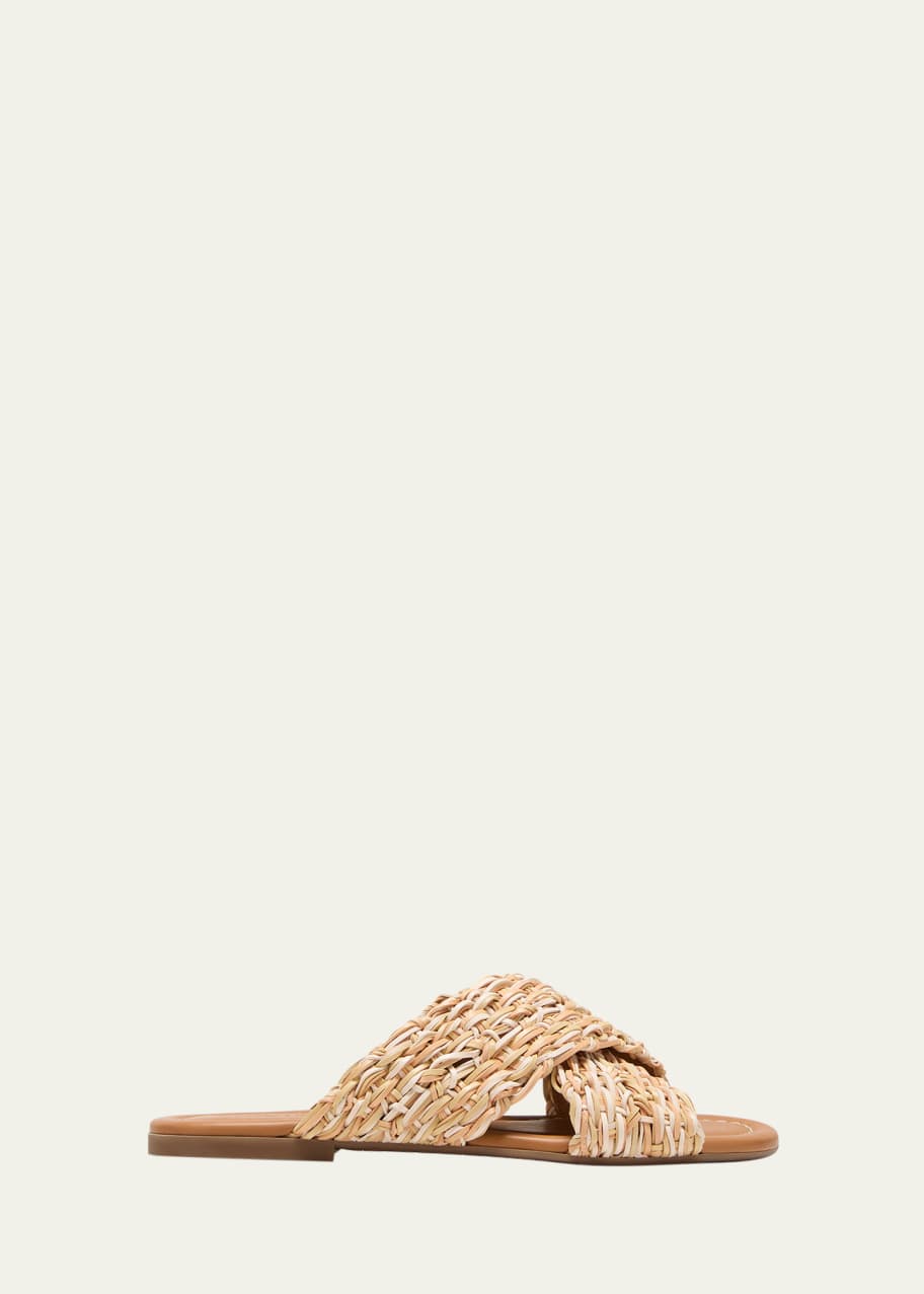 Image 1 of 1: Jaicey Woven Crisscross Slide Sandals