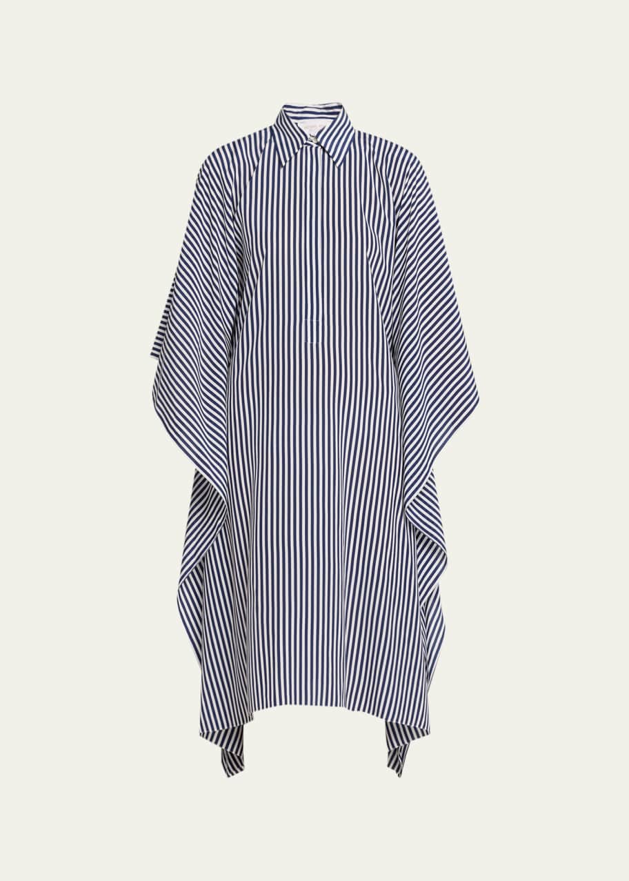 Michael Kors Collection Stripe Midi Silk Caftan Shirt Dress - Bergdorf  Goodman