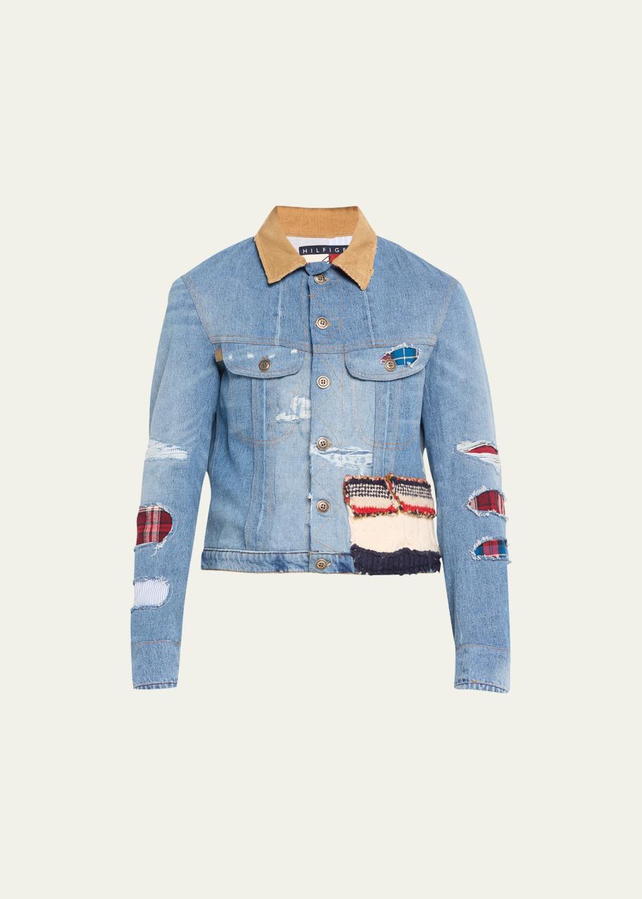 GREG LAUREN x TOMMY HILFIGER Men's Patched Trucker Jacket