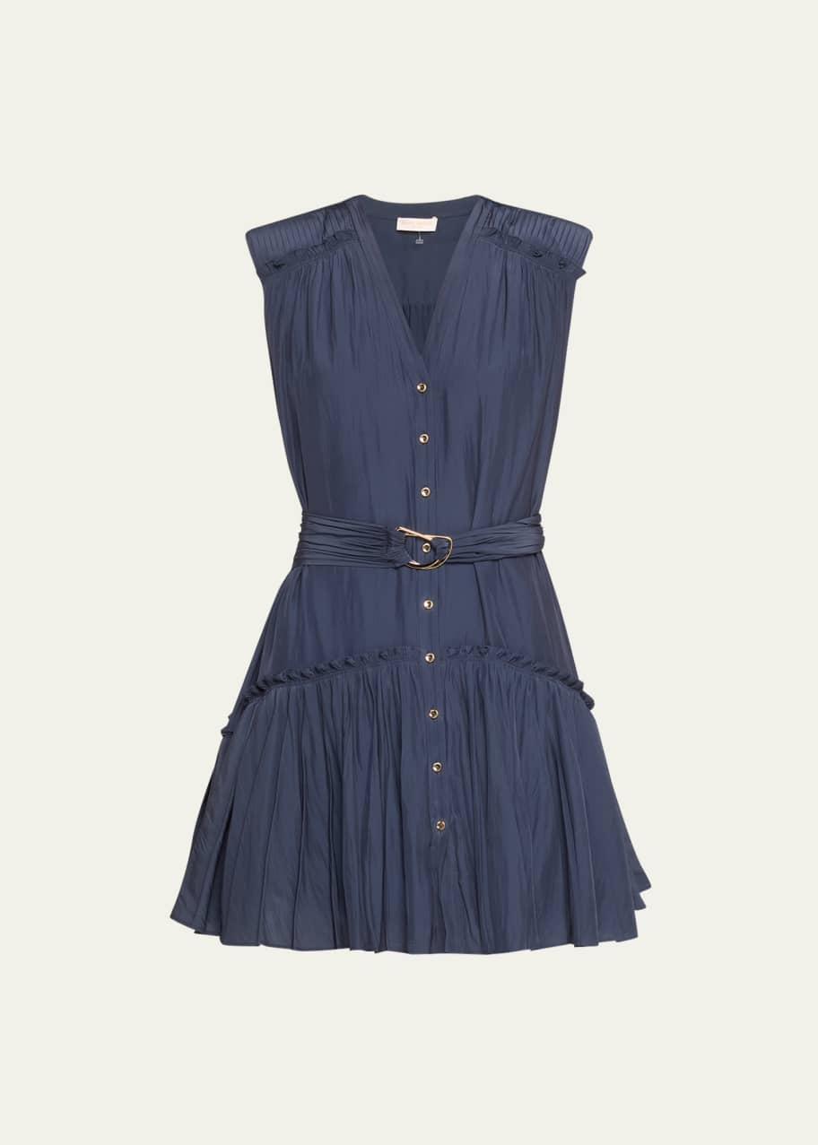 Image 1 of 1: Miley Sleeveless Button-Front Mini Dress