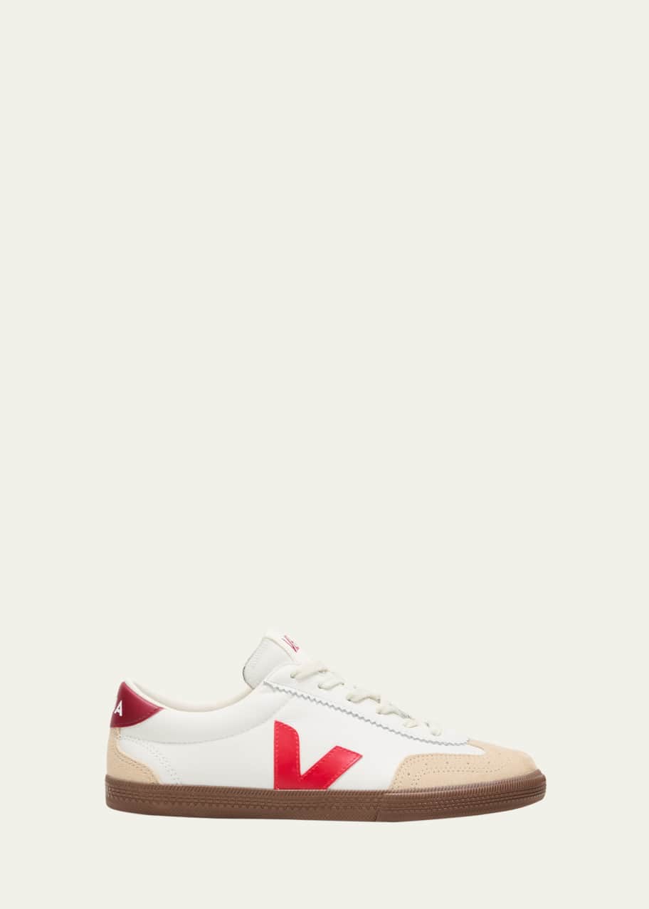 Image 1 of 1: Volley Tricolored Low-Top Court Sneakers