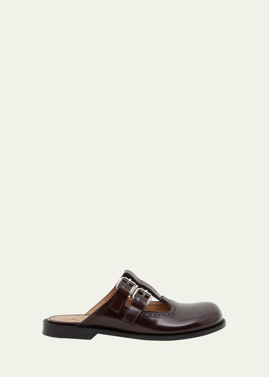 Loewe Campo Leather Mary Jane Mules - Bergdorf Goodman