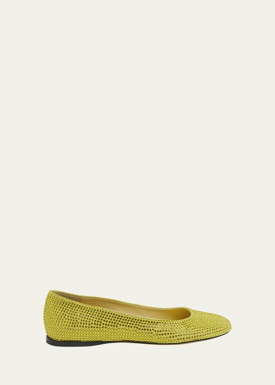 Loewe Toy Strass Leather Ballerina Flats Bergdorf Goodman