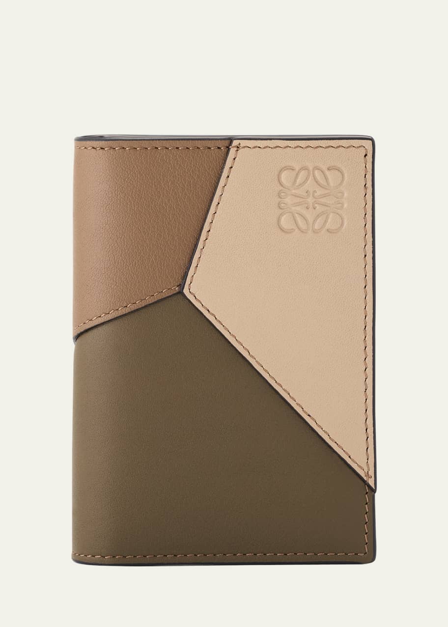 Loewe Men's Puzzle Calfskin Bifold Card Holder - Bergdorf