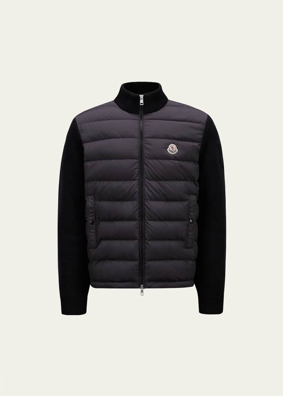 Image 1 of 1: Men's Channeled Knit Zip Cardigan