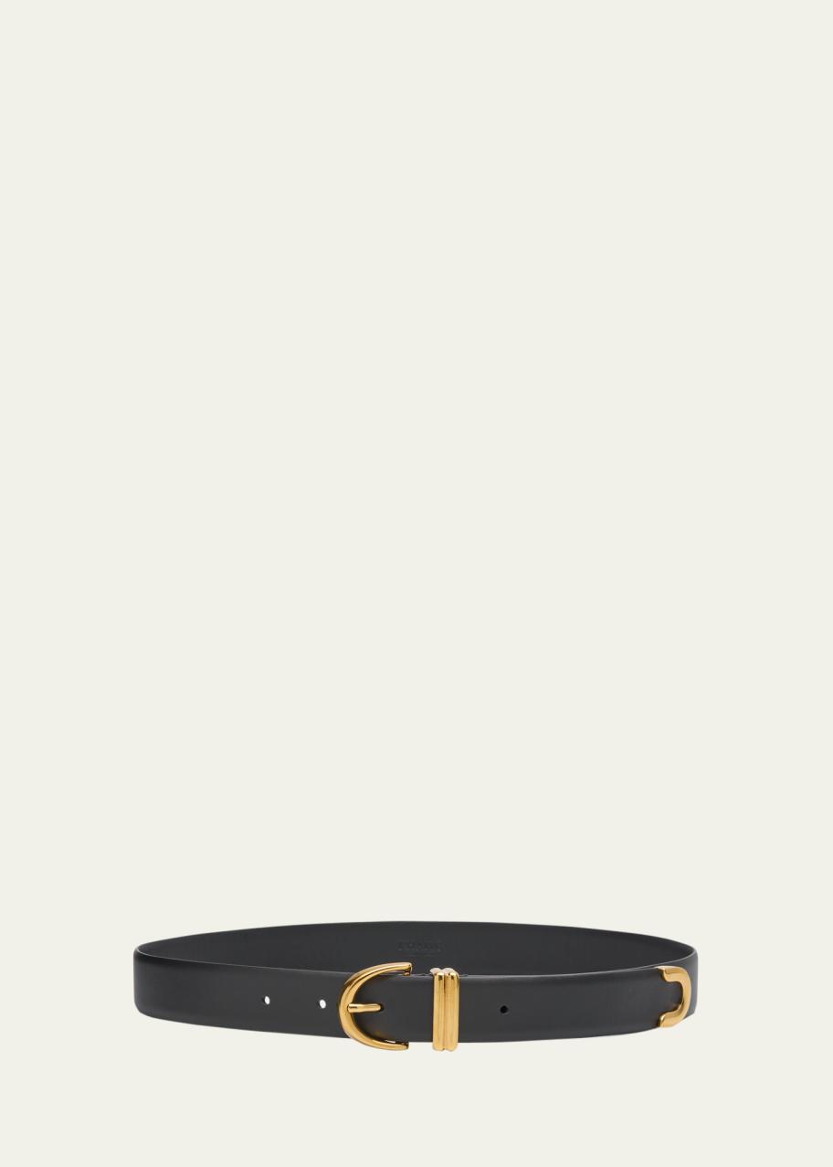 Khaite Bambi Skinny Leather Belt - Bergdorf Goodman display picture 1