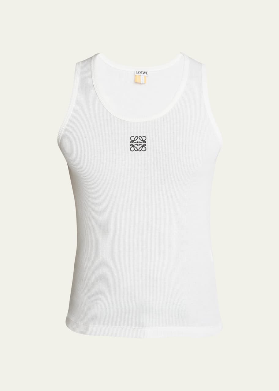 Loewe Men's Ribbed Anagram Tank Top - Bergdorf Goodman