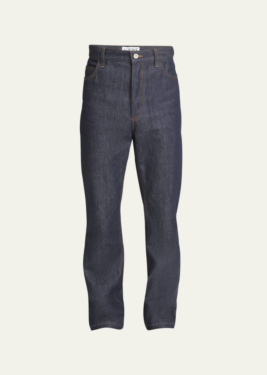 Image 1 of 1: Men's High-Rise Raw Denim Jeans