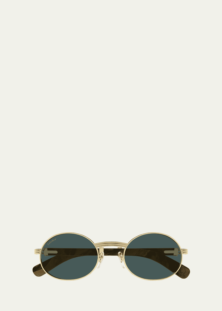 Image 1 of 1: Men's Metal Round Sunglasses