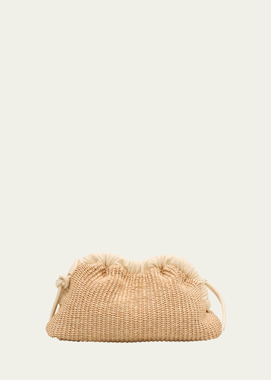 Image 1 of 1: Cloud Mini Raffia Clutch Bag