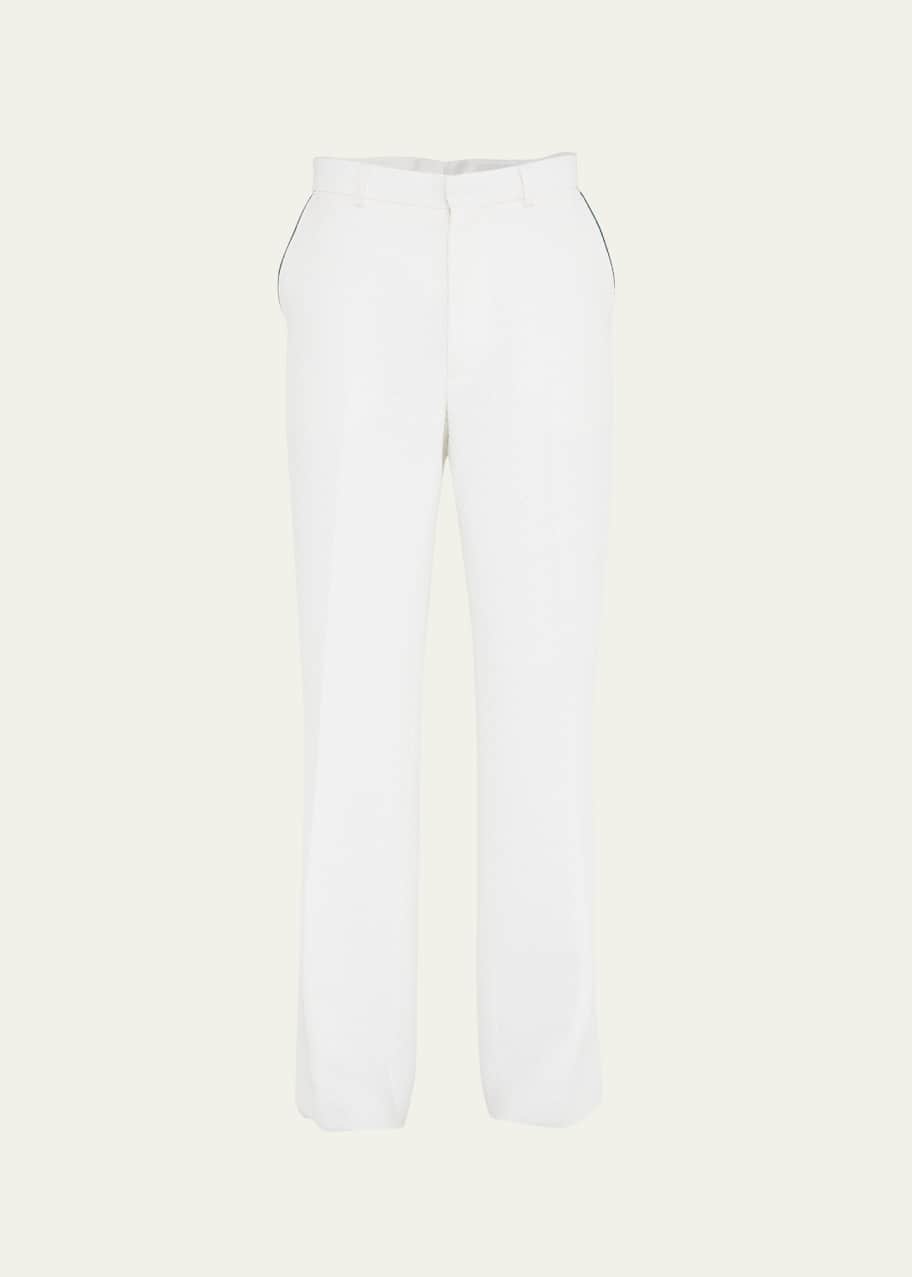 Image 1 of 1: Men's Textured Straight-Leg Trousers