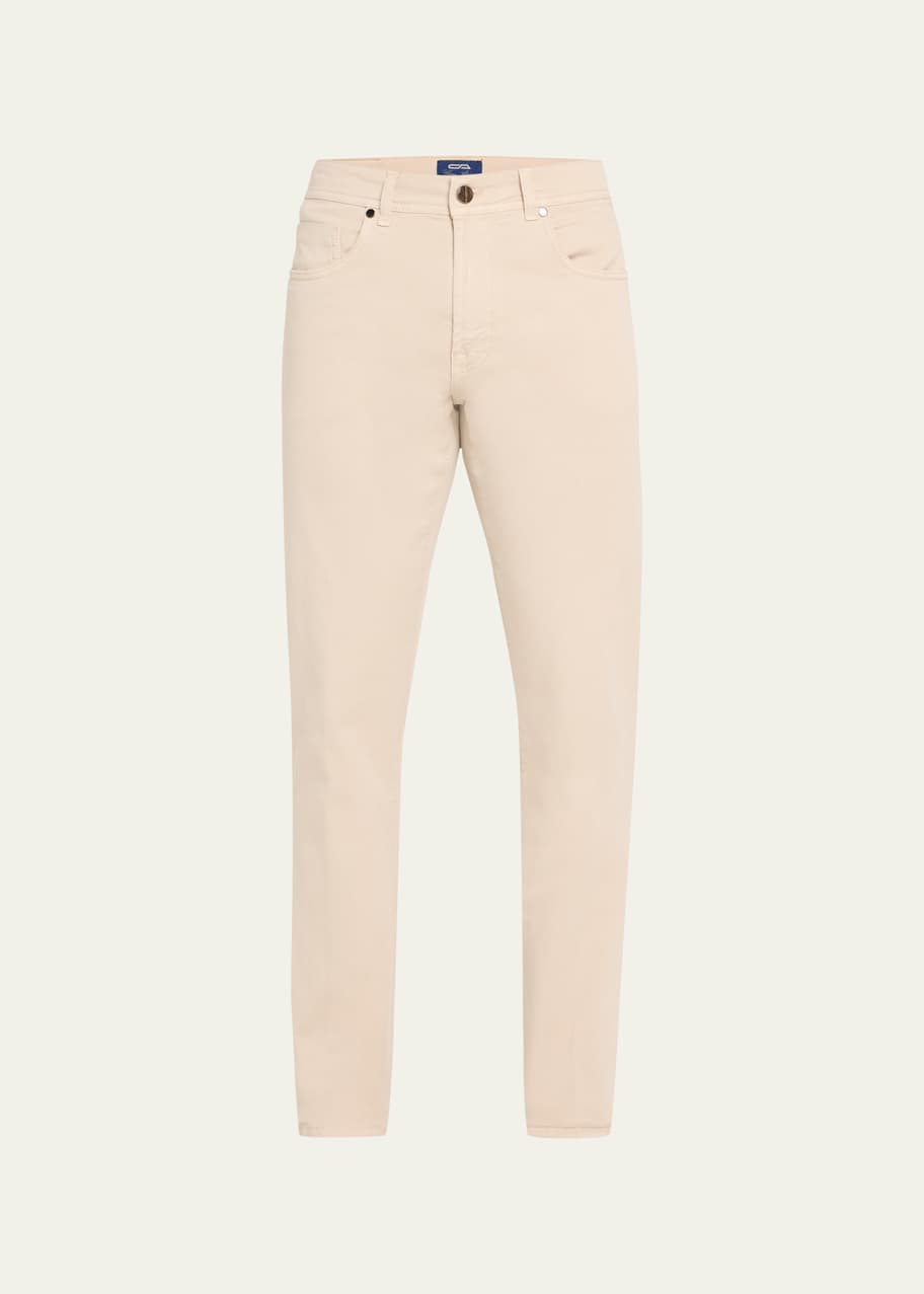 Image 1 of 1: Men's Cotton-Stretch Slim 5-Pocket Pants