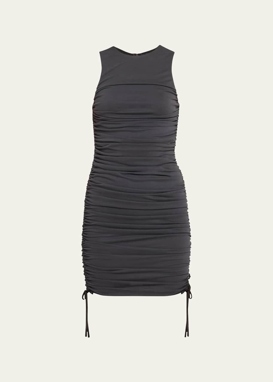 slim fit dress slacks Eureka EK177 Floor Length Soft Gather Ruched Fitted Gown – DiscountDressShop main image 1