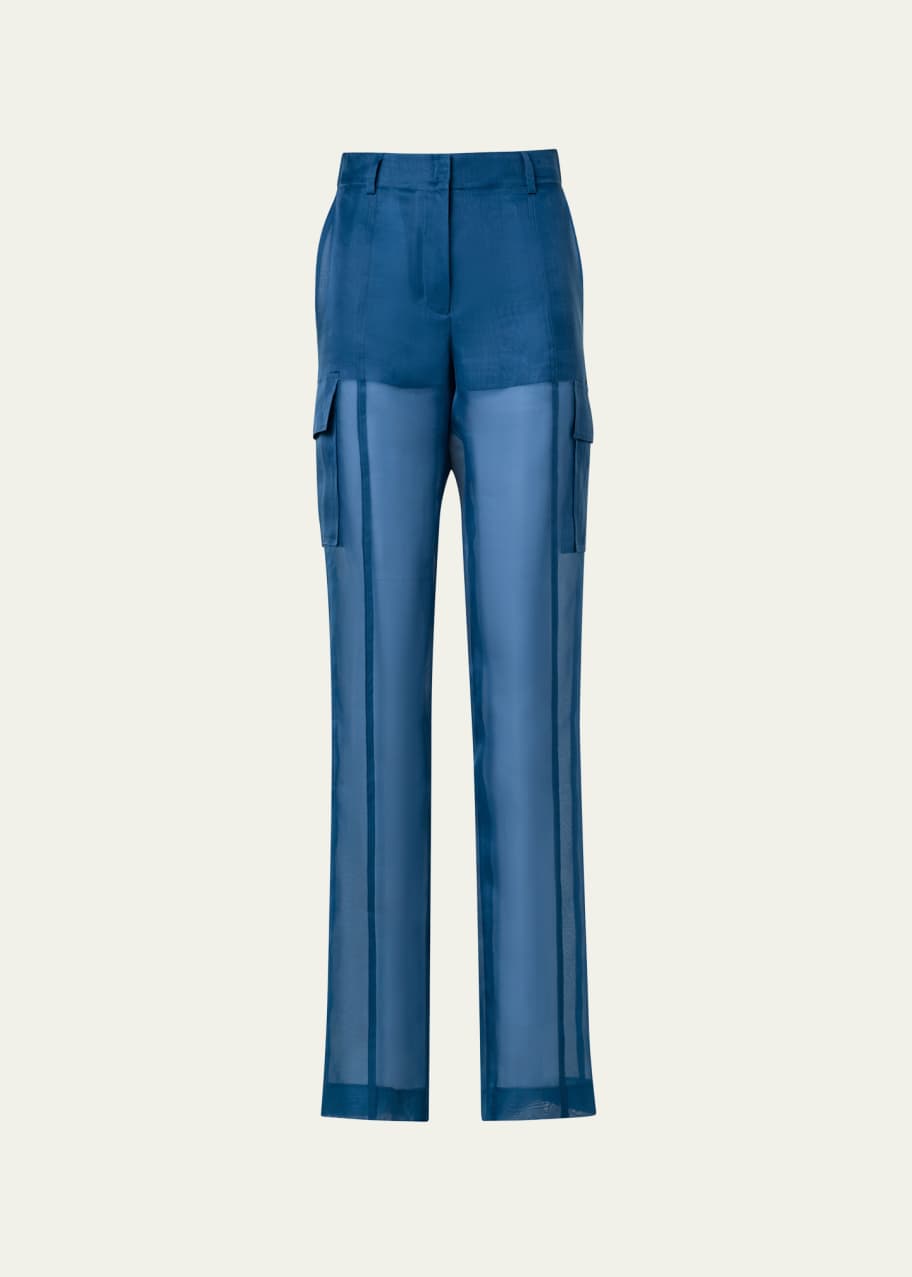 Image 1 of 1: Mel Silk Gauze Cargo Pants