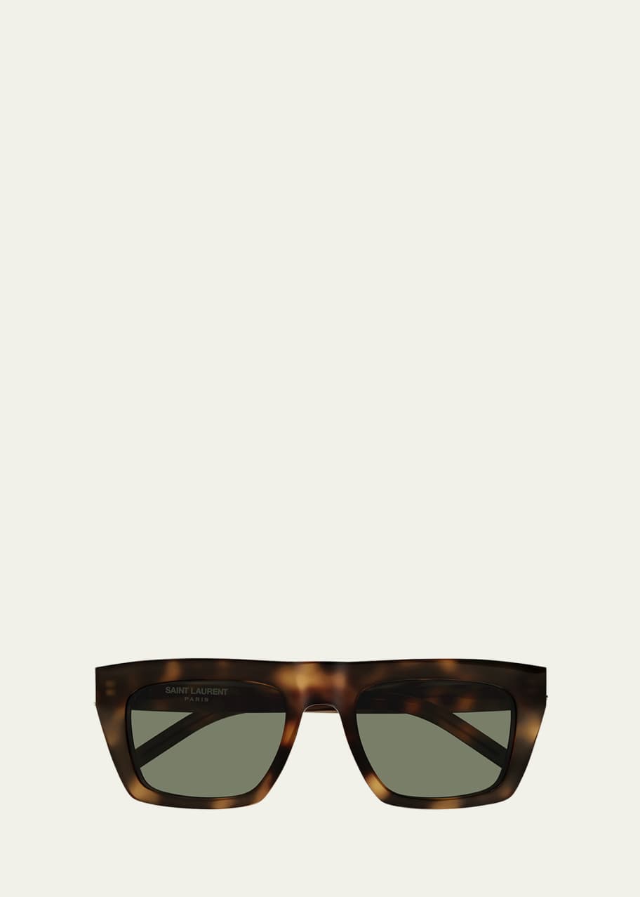 【関税&送料込】Saint Laurent Acetate Sunglasses Saint Laurent YSL Acetate Flat-Top Rectangle Sunglasses