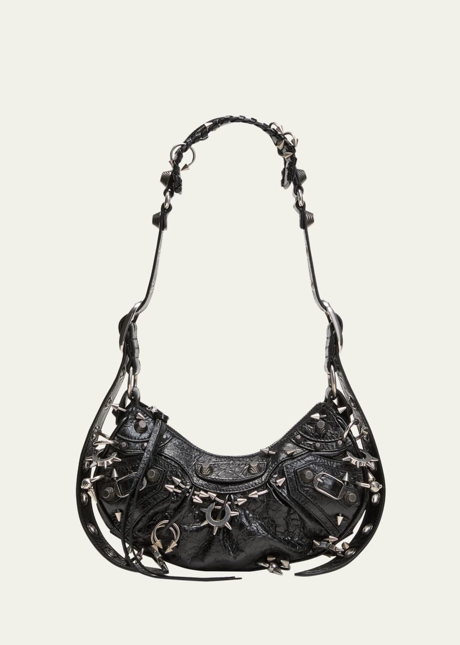 Balenciaga Cagole XS Spike Leather Hobo Shoulder Bag - Bergdorf