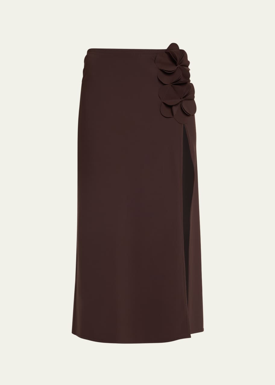 Image 1 of 1: Tess Straight Rosette Maxi Skirt