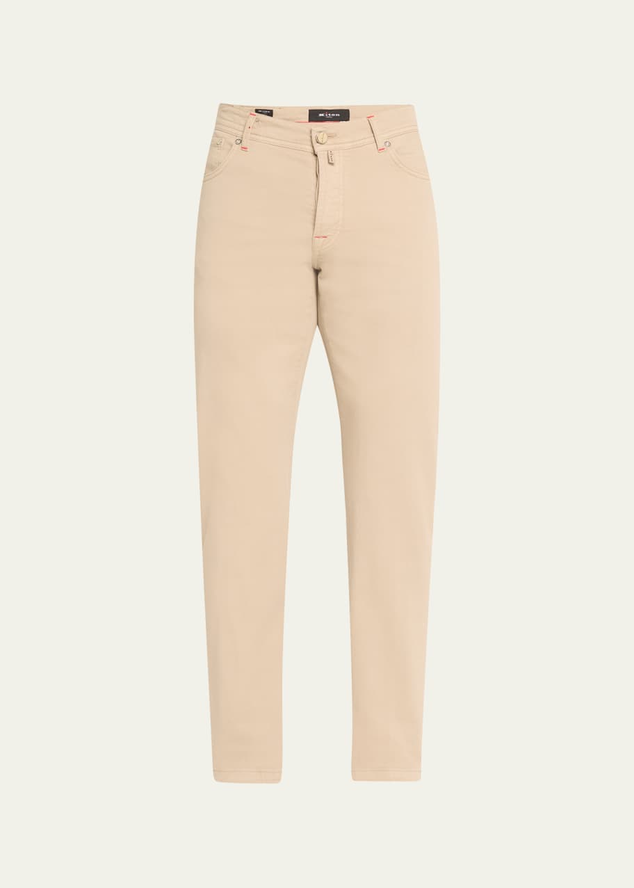 Image 1 of 1: Men's Slim Fit Cotton-Stretch 5-Pocket Pants