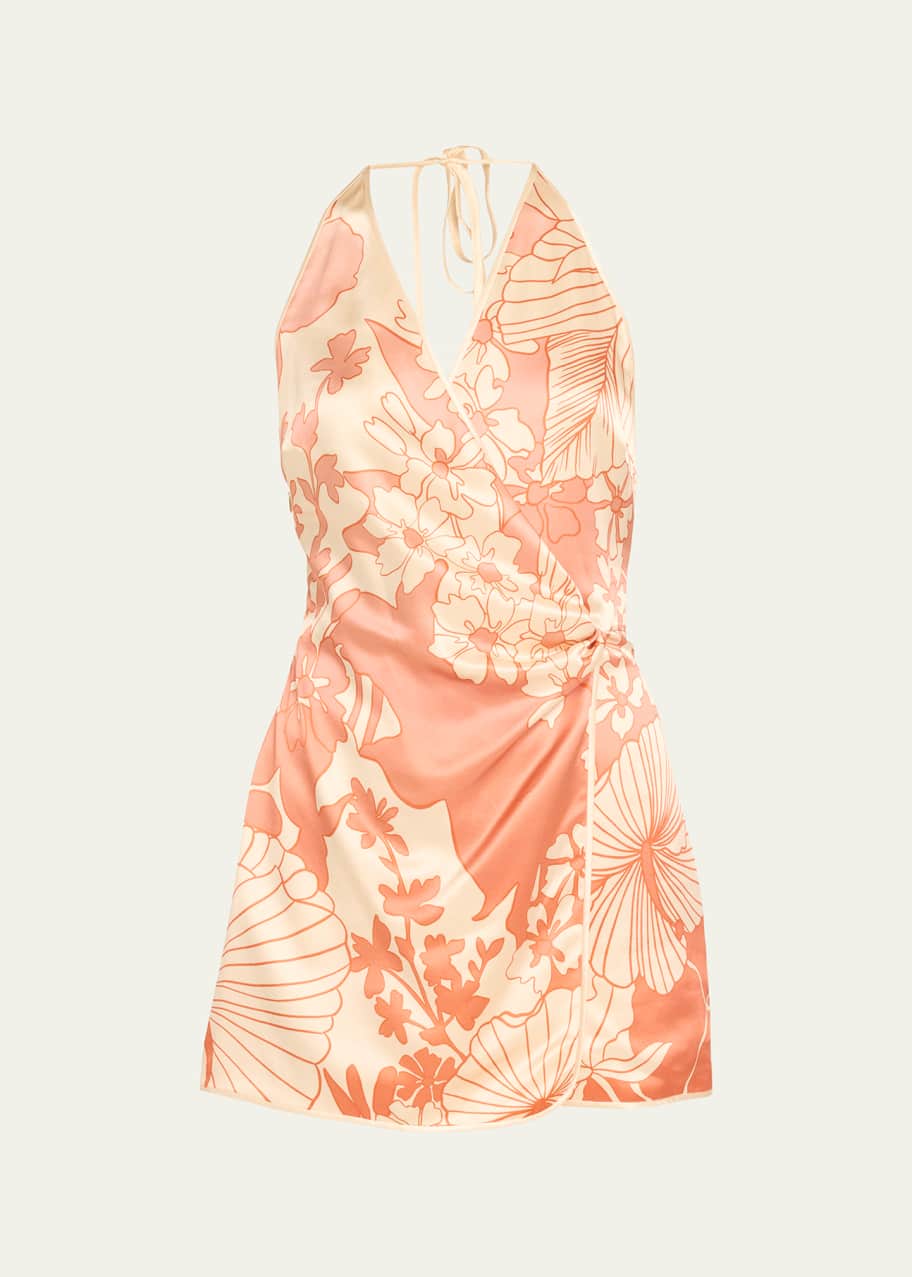 halter maxi dress floral 70s Halter Maxi Dress main image 0
