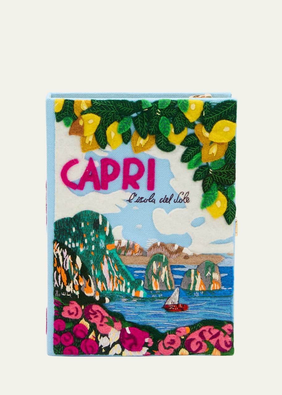 Image 1 of 1: Capri Lemons Mer Bio Book Clutch Bag