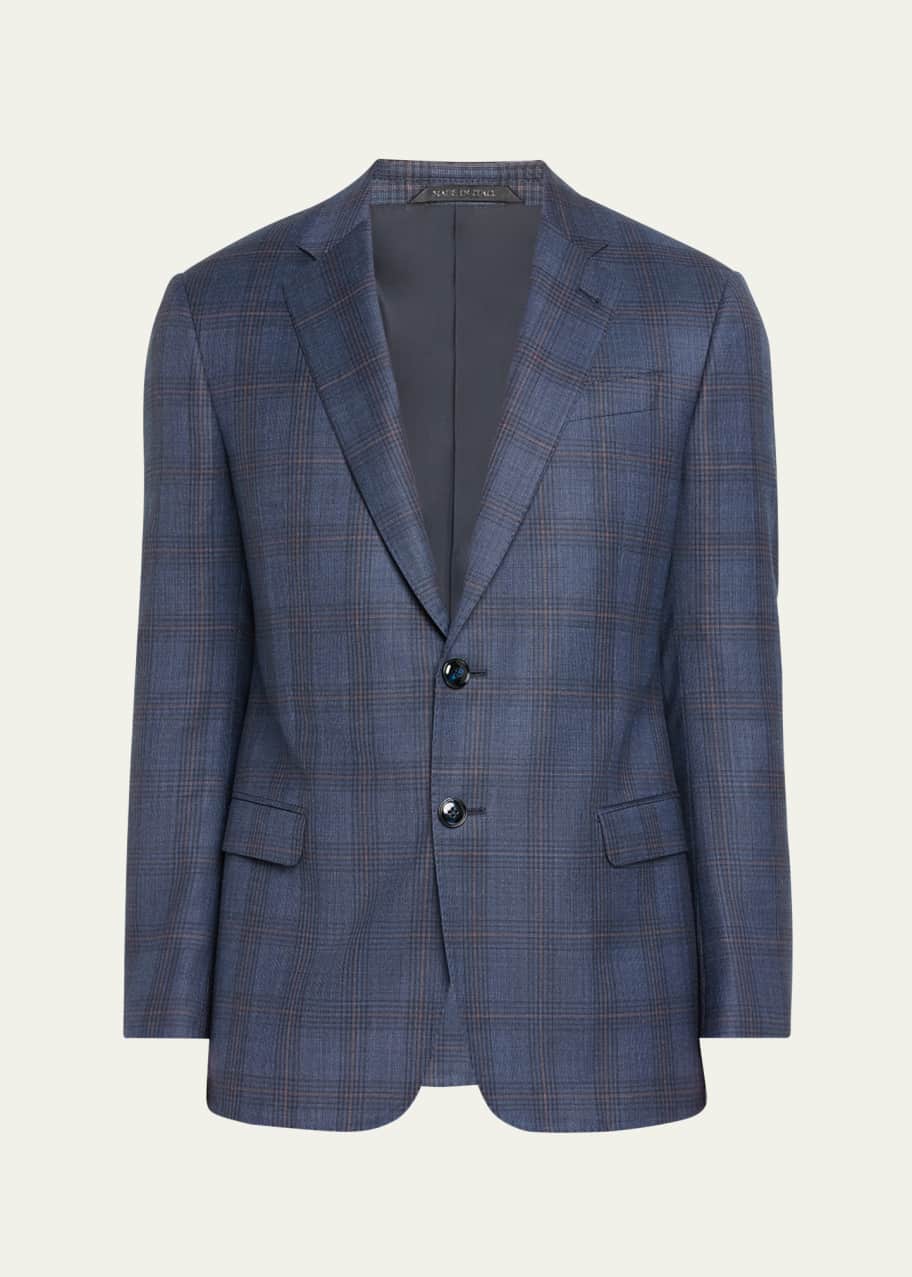 Giorgio Armani Men's Windowpane Plaid Sport Coat - Bergdorf Goodman