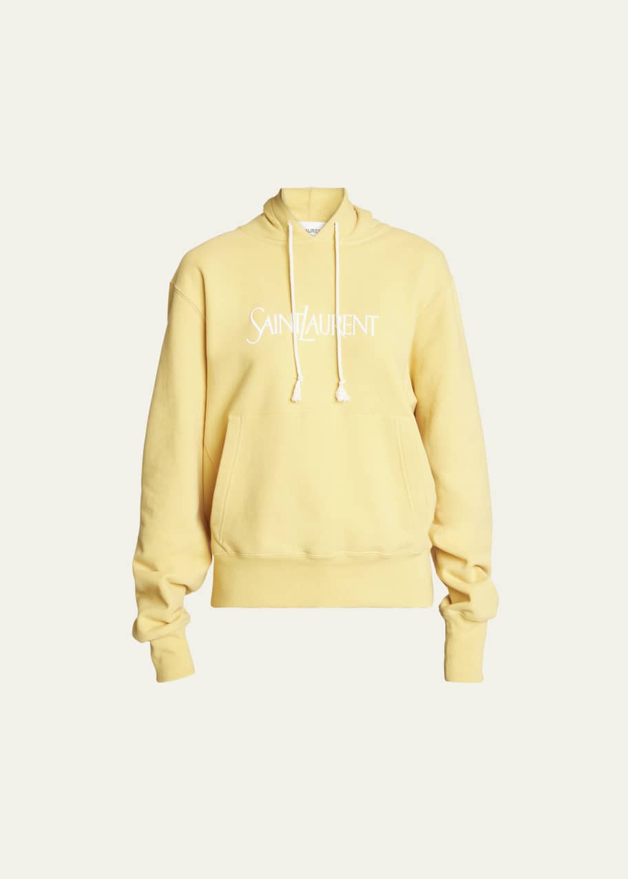 Saint Laurent Oversize Hoodie with Logo - Bergdorf Goodman